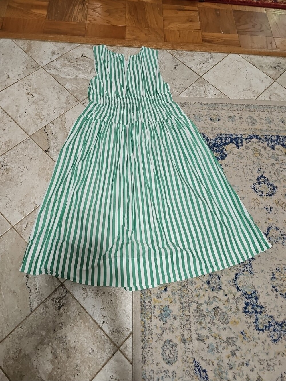 J.CREW Hyacinth Striped Cotton Poplin Dress Size L - Picture 7 of 8